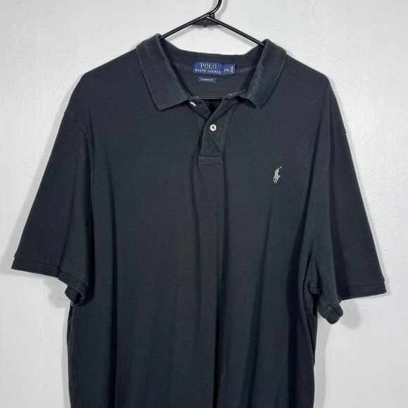 Polo Ralph Lauren Men's Classic Fit Black Cotton Short Sleeve Polo Shirt Sz XXL - Picture 3 of 14